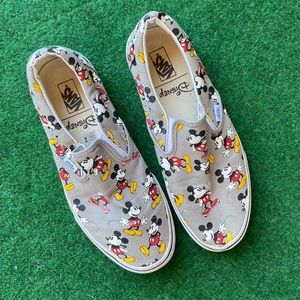Mickey Grey Cancas Disney Vans - Size 11